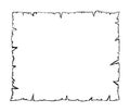 Burned old paper, parchment outline silhouette vector symbol icon design.