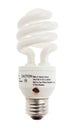 Burned out CFL bulb showing melted casing Royalty Free Stock Photo