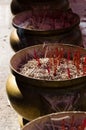 Burned Out Joss Sticks. Royalty Free Stock Photo