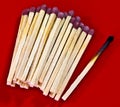 One used match and many new matches Royalty Free Stock Photo