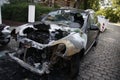 Burned out Porsche Cayenne