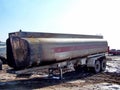 Burned out truck in Iraq