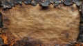 Burned Paper with Charred Edges and Flames Royalty Free Stock Photo