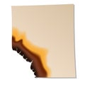 Burned sheet of paper icon Royalty Free Stock Photo