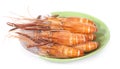 Burned shrimp Or Grilled shrimp and seafood sauce is very tasty in dish