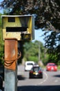 Burned speed camera Royalty Free Stock Photo