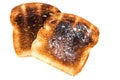 Burned whole grain toast