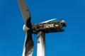 Burned wind turbine. Royalty Free Stock Photo