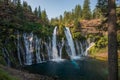 Trees and Flowing Water of Burney Falls in McArthur-Burney Falls Memorial State Park, California Royalty Free Stock Photo