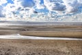 Burnham on Sea Beach looking towards Hinkley Point Royalty Free Stock Photo