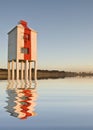 Burnham-on-sea low lighthouse at dawn Royalty Free Stock Photo