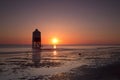 Burnham on Sea sunset Royalty Free Stock Photo