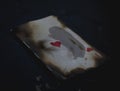 Burning ace ace of hearts abstract Royalty Free Stock Photo