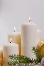 Burning advent candles