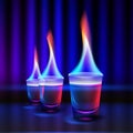 Burning alcohol shots