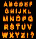 Burning Alphabet Royalty Free Stock Photo
