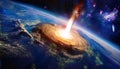 burning asteroid Royalty Free Stock Photo
