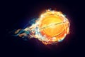Burning Basketball Royalty Free Stock Photo