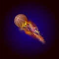 Burning Basketball Orange Ball Icon Royalty Free Stock Photo