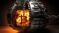 Burning bitcoin, potential influence of cryptocurrency on financial systems and failures