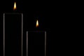 Black candle on dark Royalty Free Stock Photo