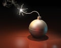 Burning bomb Royalty Free Stock Photo