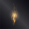 Burning Bright Flame Realistic Vector Effect