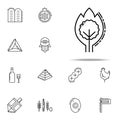 Burning bush icon. Judaism icons universal set for web and mobile
