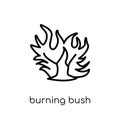 Burning Bush icon. Trendy modern flat linear vector Burning Bush