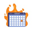 Burning calendar icon