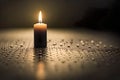 Burning candle - dark foreground - dark background