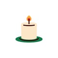 Burning candle flat icon