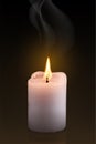 Burning candle. Isolated vector Royalty Free Stock Photo