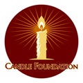 Burning candle logo