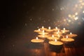 Burning candle over black background Royalty Free Stock Photo