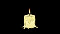 Burning Candle-Transparent/Alpha-Cartoon