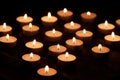 Burning candles with bright flames Royalty Free Stock Photo