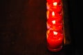 Burning candles at a Buddhist temple,Lighting of Praying candles Royalty Free Stock Photo