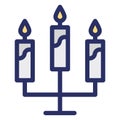 Burning candles, candlelight Isolated Vector icon which can easily modify or edit