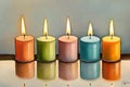5 candles in a row - Vintage Style