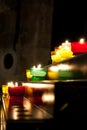 Burning candles in the temple