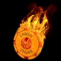 Burning casino chip