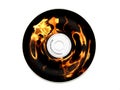 Burning CD Royalty Free Stock Photo