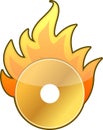 Burning CD / DVD Royalty Free Stock Photo