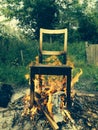 Burning Chair Royalty Free Stock Photo