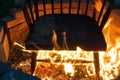 A burning chair