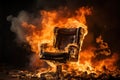 A burning chair, a state of emotional burnout in the office, a sign of collapse. Deadline and postponement of issuing