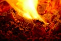 Burning charcoal Royalty Free Stock Photo