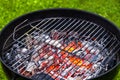 burning charcoal grill Royalty Free Stock Photo