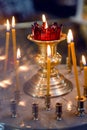 Burning Church candles Royalty Free Stock Photo